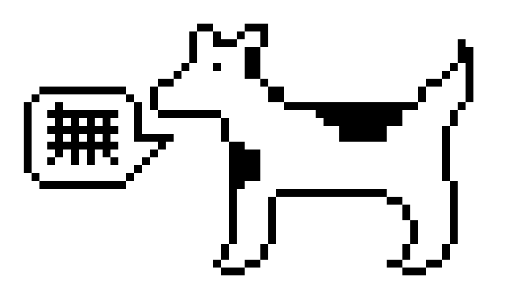 Clarus the Dogcow from MacOS pronouncing mu with a speech bubble.